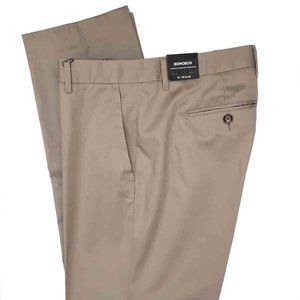 Bonobos Pants Chinos Khaki Flat Front Cotton Blend ACTUAL SIZE Slim Fit 36 X 29